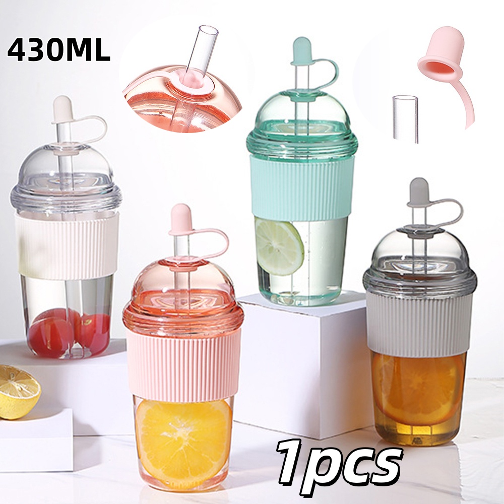 Portable Bottle Warmer - Taza con pajita portátil de 430ml,